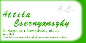 attila csernyanszky business card