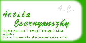 attila csernyanszky business card